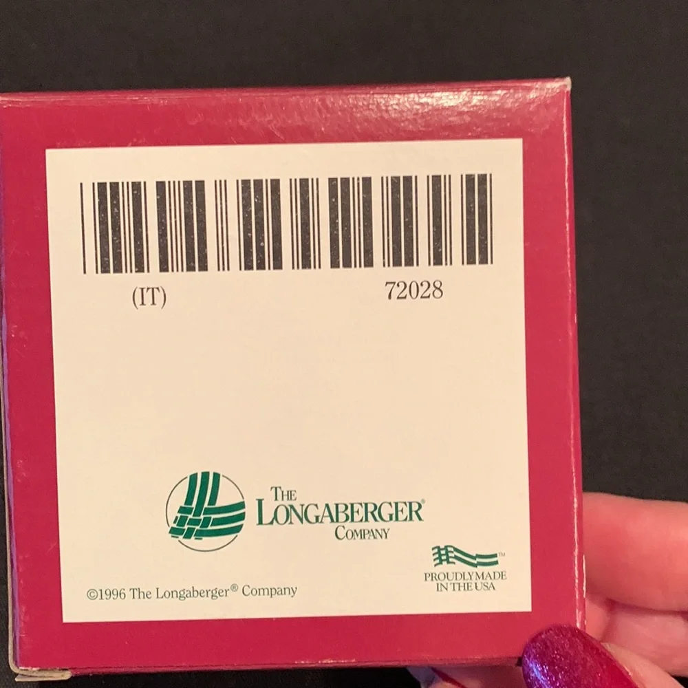 Longaberger 1990 Gingerbread Pewter Ornament with box